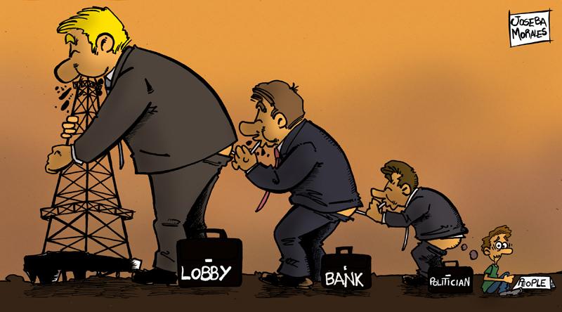 Cartoon about oil