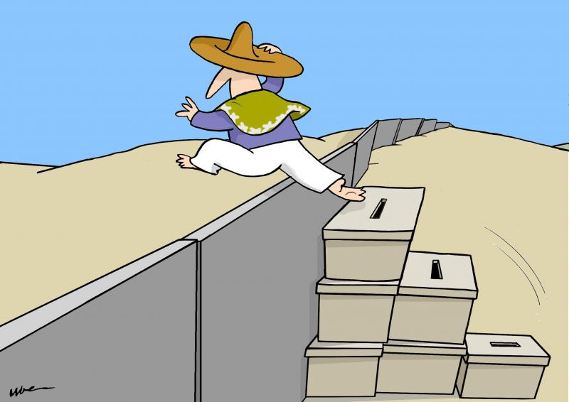 Cartoon about elections in Mexico