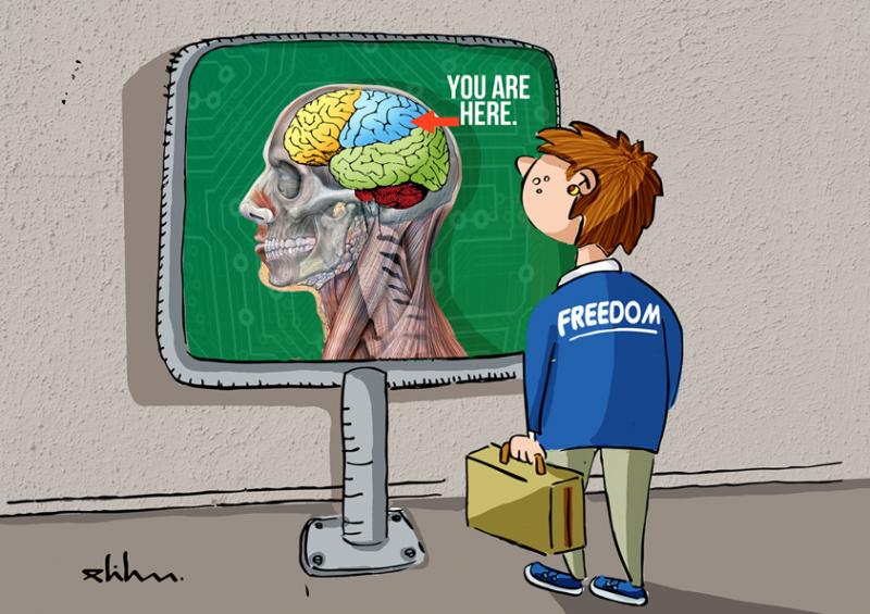 Cartoon about freedom