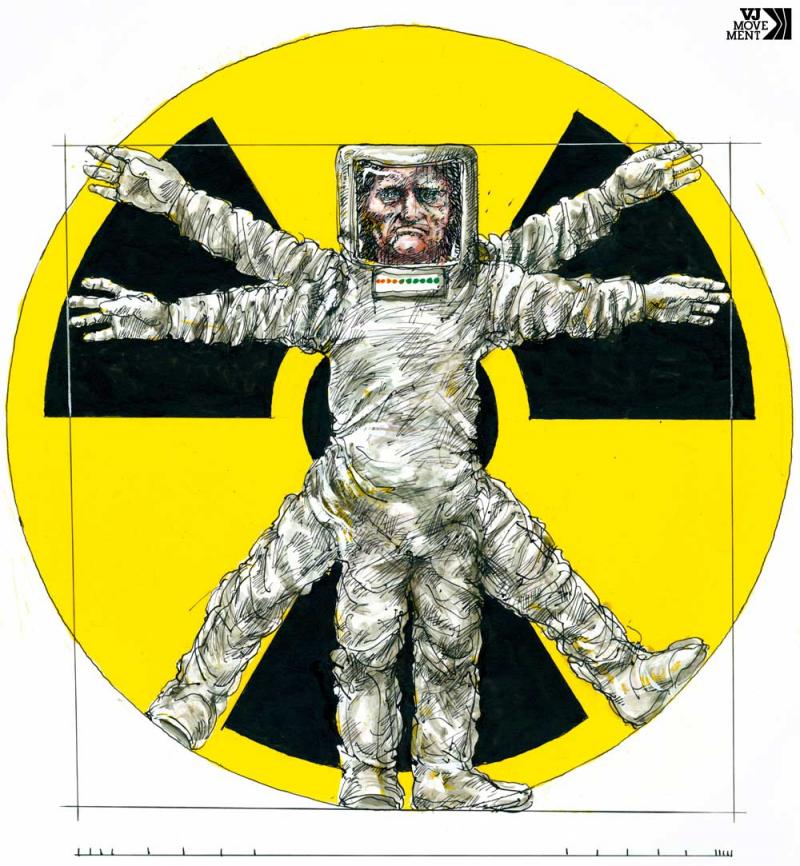 Cartoon about the dangers of nuclear power