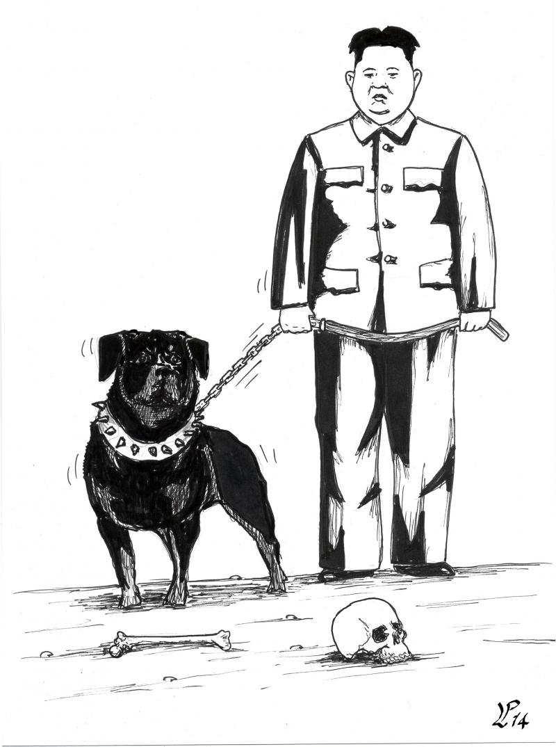 Kim jong un and uncle cartoon movement