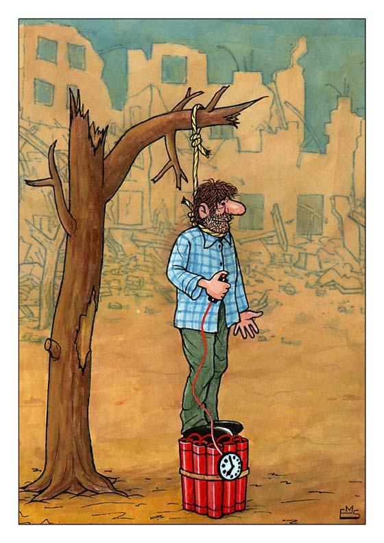 Suicid of terrorist Cartoon Movement Suicid of terrorist Cartoon Movement