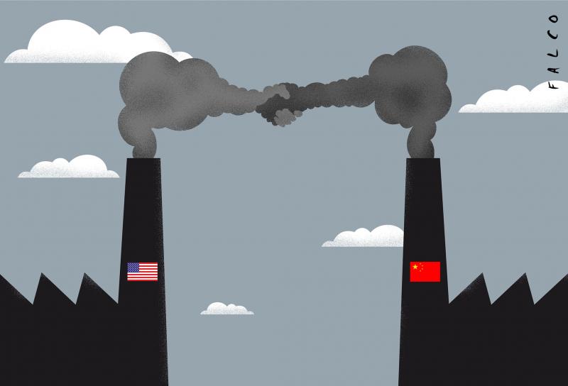 Greenhouse Gases Agreements Cartoon Movement