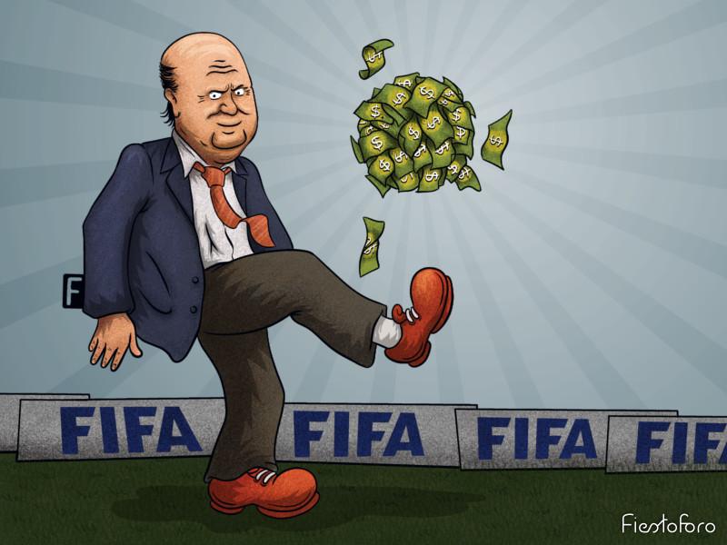FIFA&hellip; juggling corruption Cartoon Movement