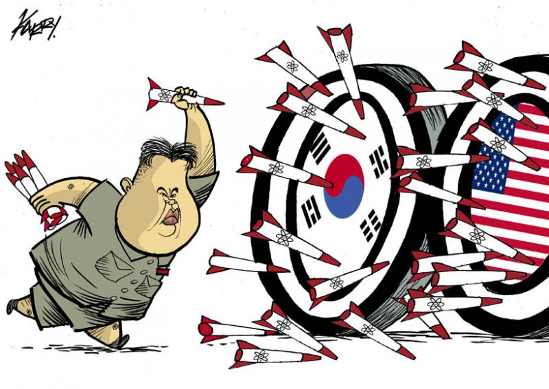 Cartoon about North Korea