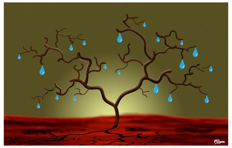 Waterless Earth Cartoon Movement