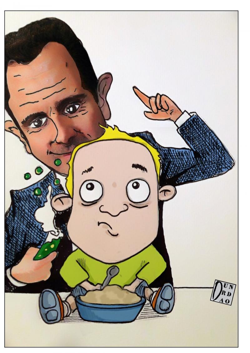 Syria, dozens of dead for suspected chemical attack on | Cartoon Movement, image size:800x1132