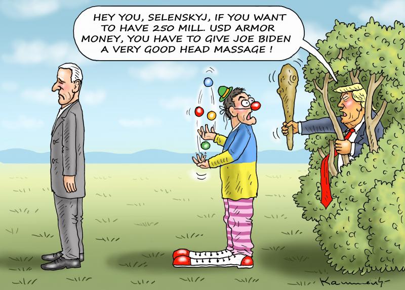 UKRAINE HELPS TRUMP Cartoon Movement