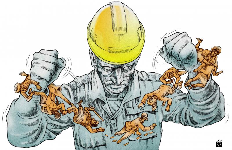 Getting rid of the chains of despotism. Cartoon Movement