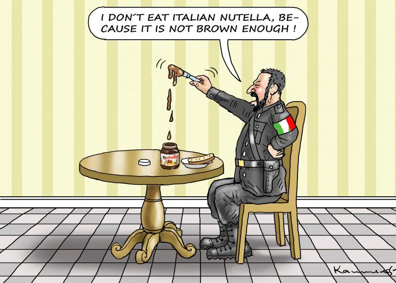 Anti Nutella Salvini Cartoon Movement