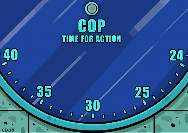 COP clock Cartoon Movement