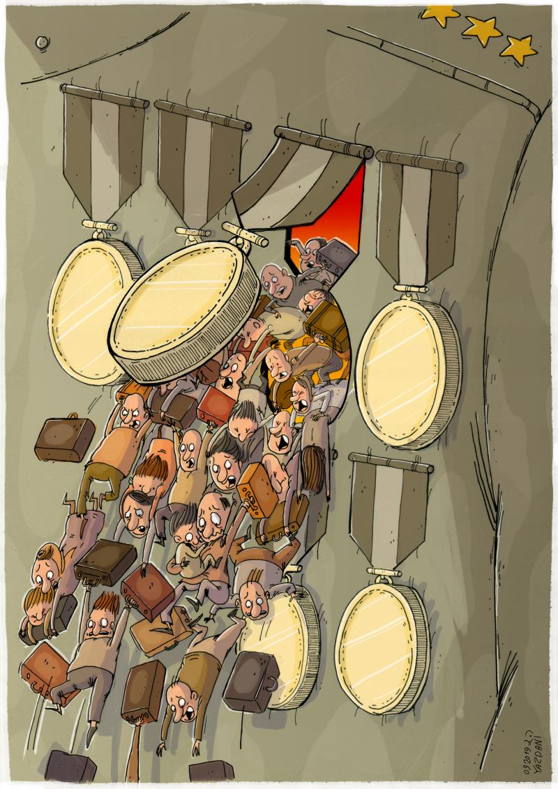 Cartoon about refugees