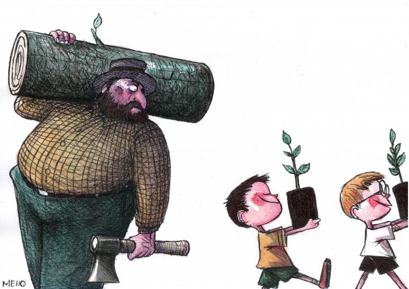 cartoon about deforestation