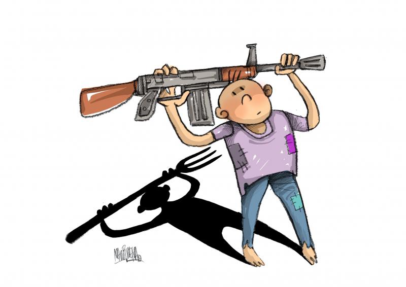 child of war due to hunger