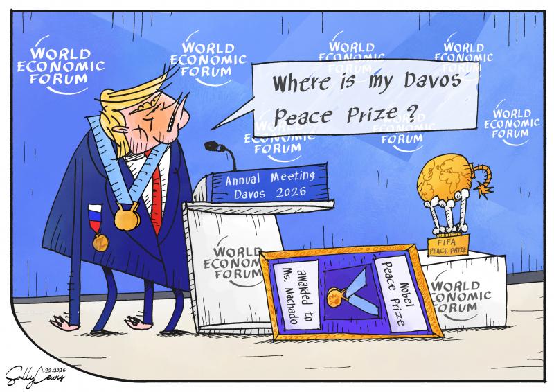 So… where’s his Davos Peace Prize?
