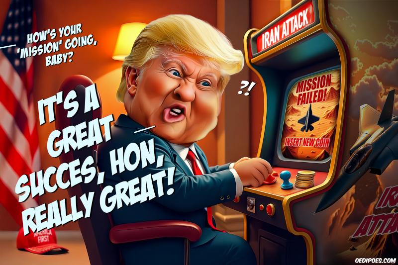 Trump playing videogame