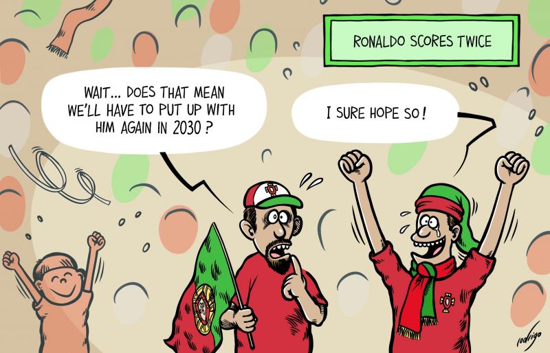Cristiano Ronaldo scored twice as Portugal won 5-0 against Uzbekistan in the World Cup, silencing his critics