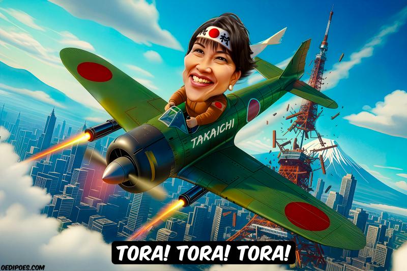 Sanae Takaichi in fighter jet