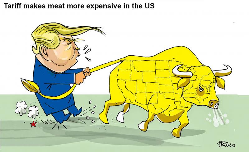 Tariff makes meat more expensive in the US