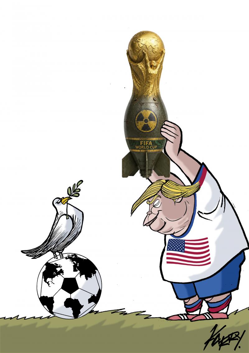 World Cup football amid Trump's wars