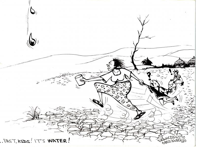 …fast, kids! It's water!