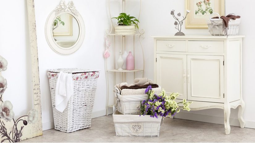 skříň shabby chic do koupelny