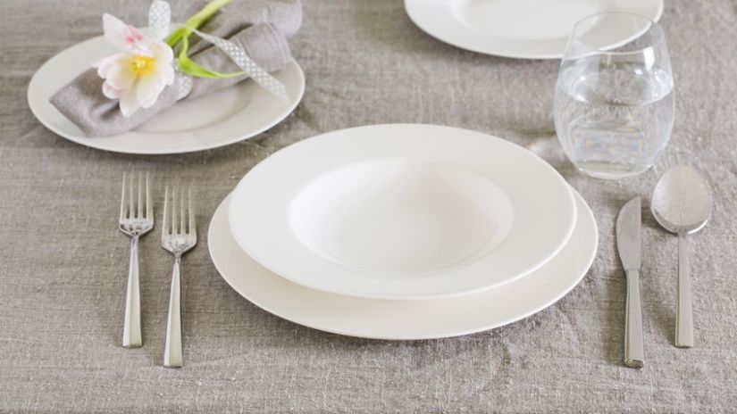 Grande nappe grise en lin