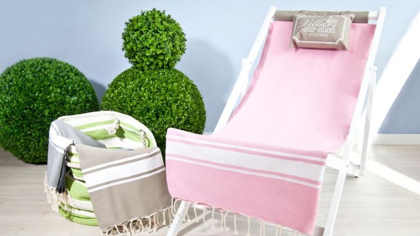 Transat rose et blanc