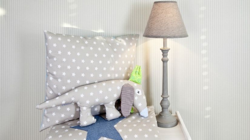 Lampe grise pour enfant