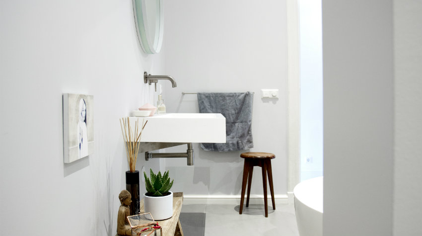 mobile bagno con lavabo da appoggio