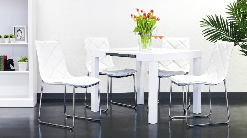 Stijlvol: je eettafel hoogglans wit, ruime korting | Westwing Stijlvol: je eettafel hoogglans wit, ruime korting | Westwing