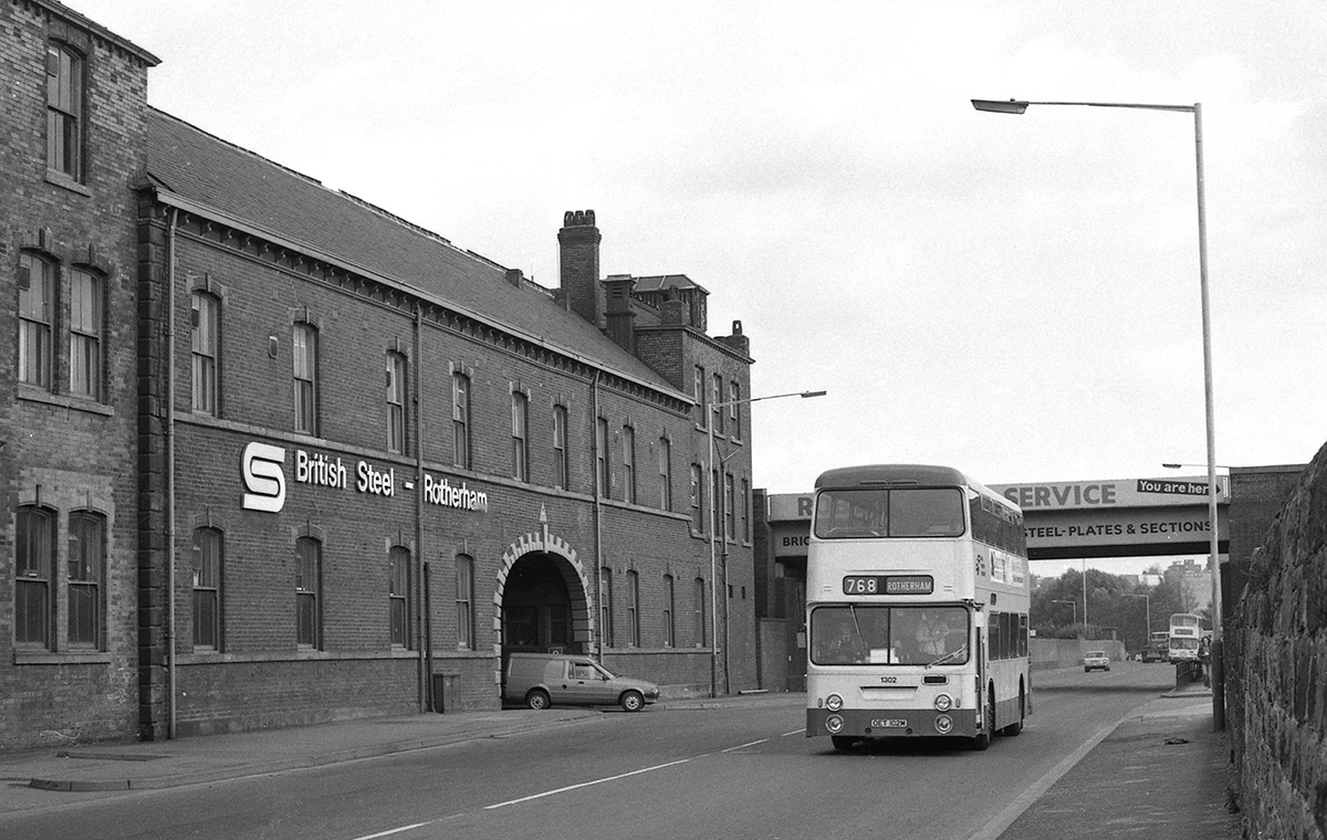 The British steel logo in use