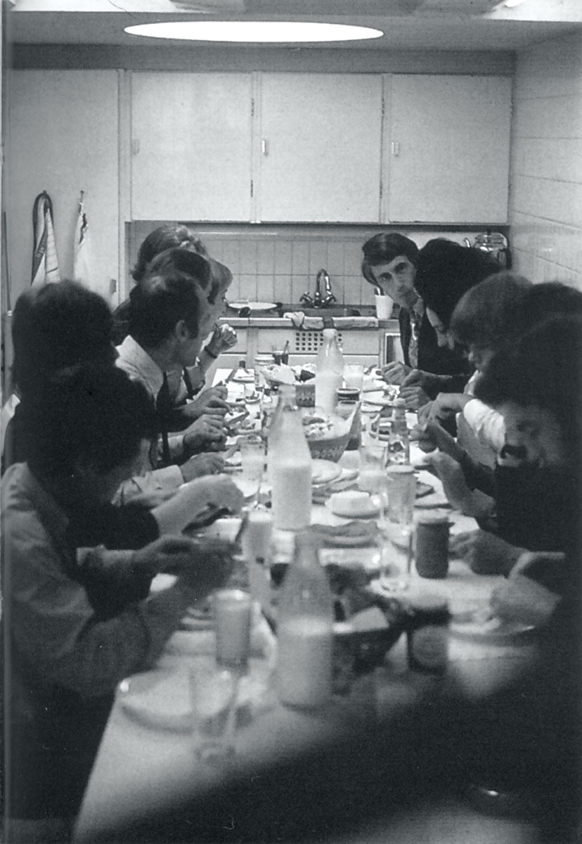 Lunchtime in the Total Design offices at 567 Herengracht, Amsterdam. Looking to the Fletcher/Forbes/Gill model, TD believed in, among other things, the importance of taking lunch together.