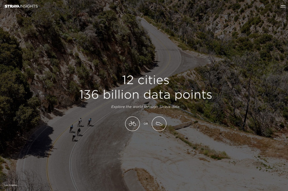 The Strava Insights platform, built with Stinkdigital