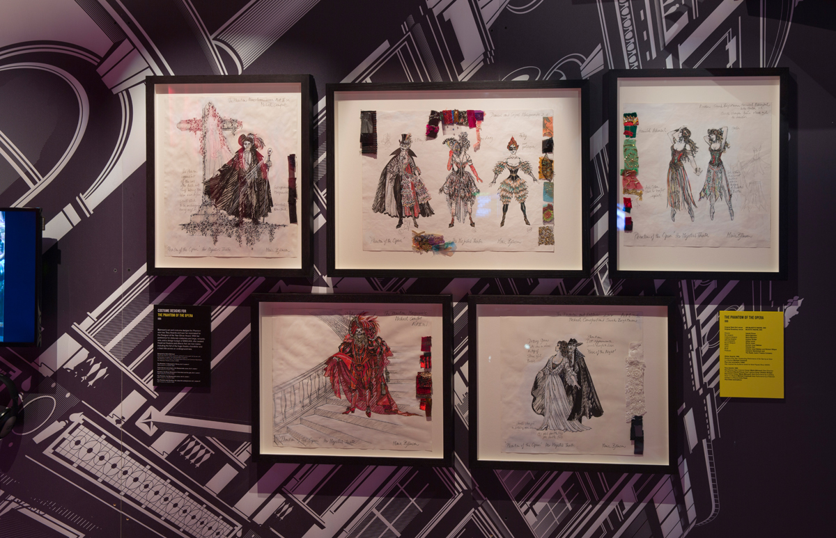 Costume drawings for The Phantom of the Opera (1986) (Photo: V&A)