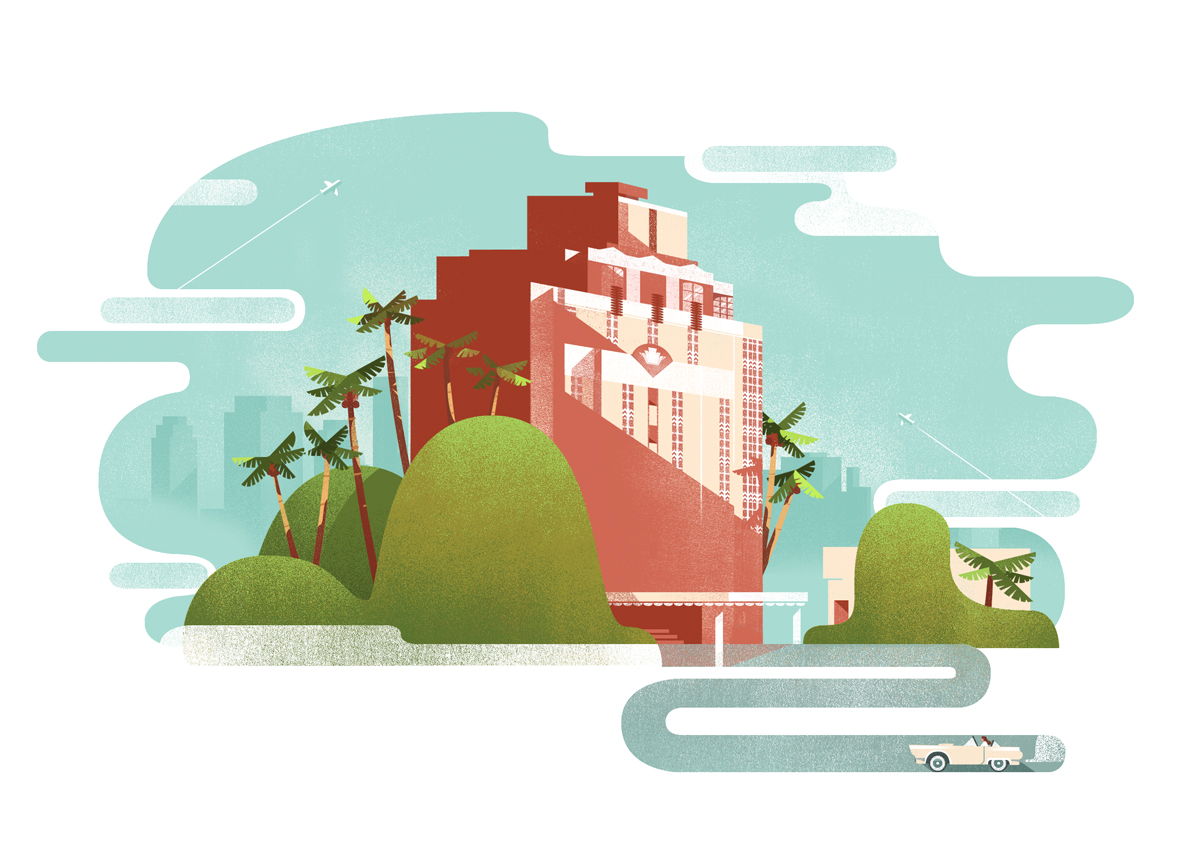 Sunset Tower for Mr Porter, by Thomas Pullin