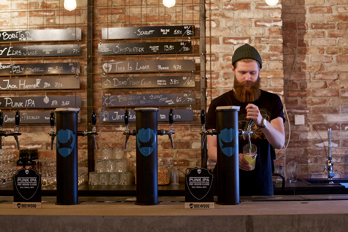 The interiors of one BrewDog's newly opened bar in Malmo, Sweden