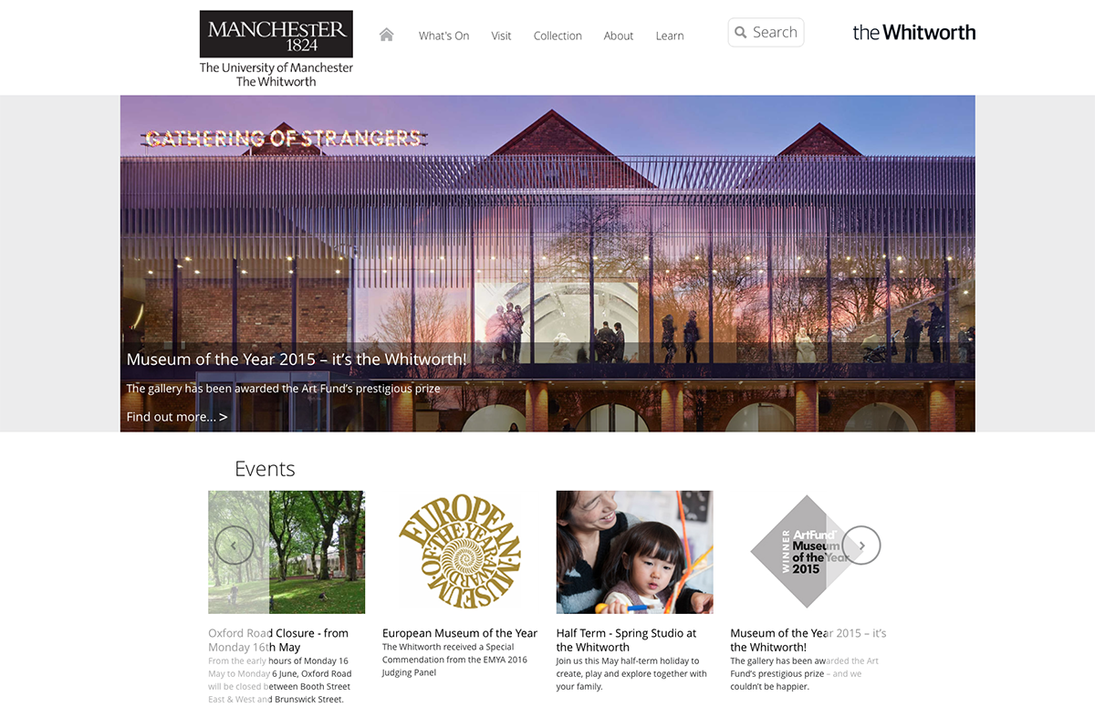 The Whitworth website