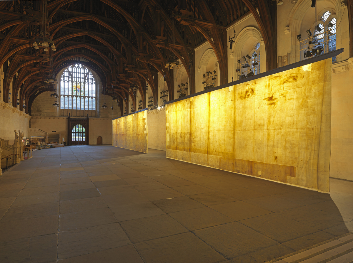 The Ethics of Dust installation as seen in Westminster hall, London. Photography: Houses of Parliament