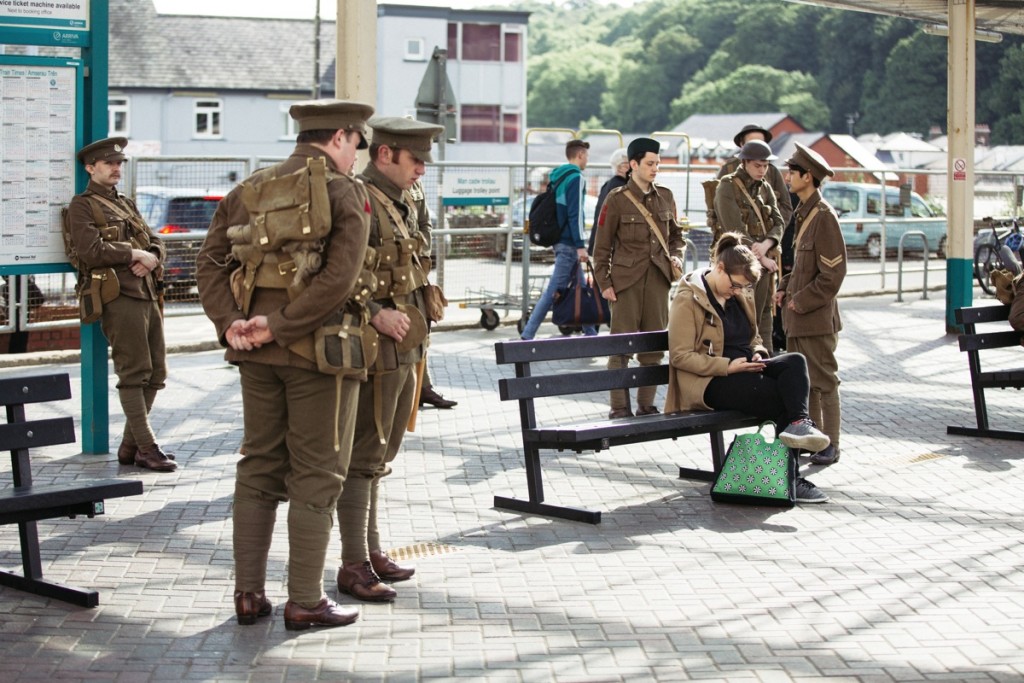 Soldiers in Bangor © Iolo Pendri, with permission from 14-18 Now