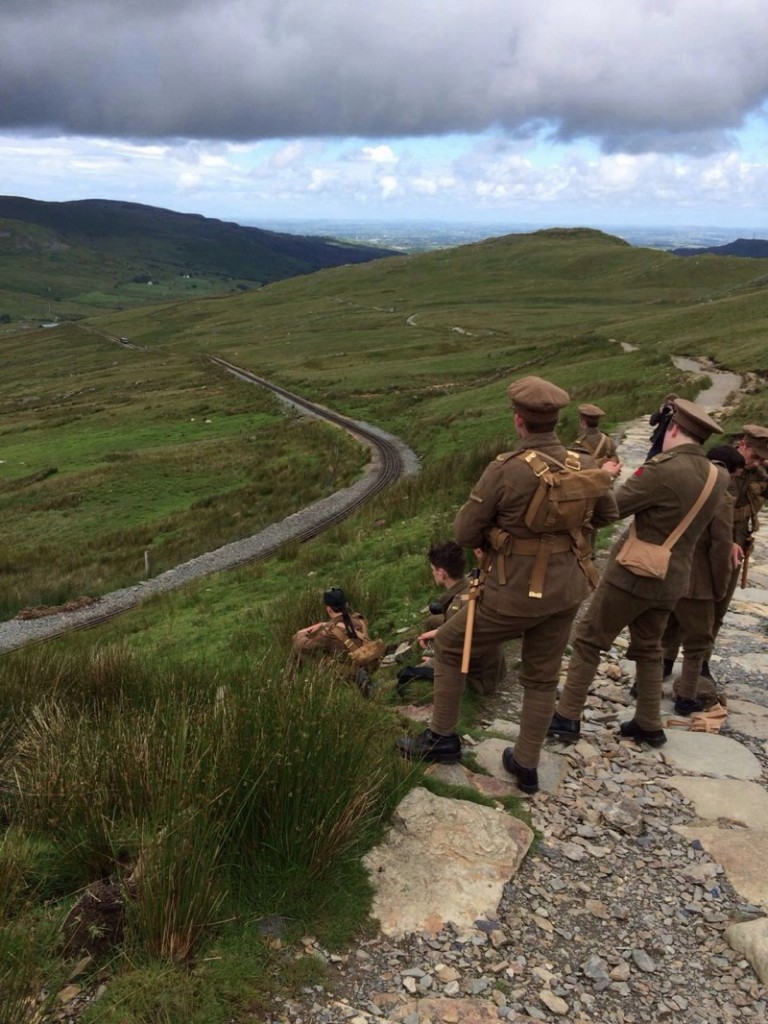 Soldiers near Snowden in Wales, with permission from 14-18 Now