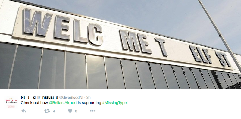 Belfast Airport NHS Missing Type