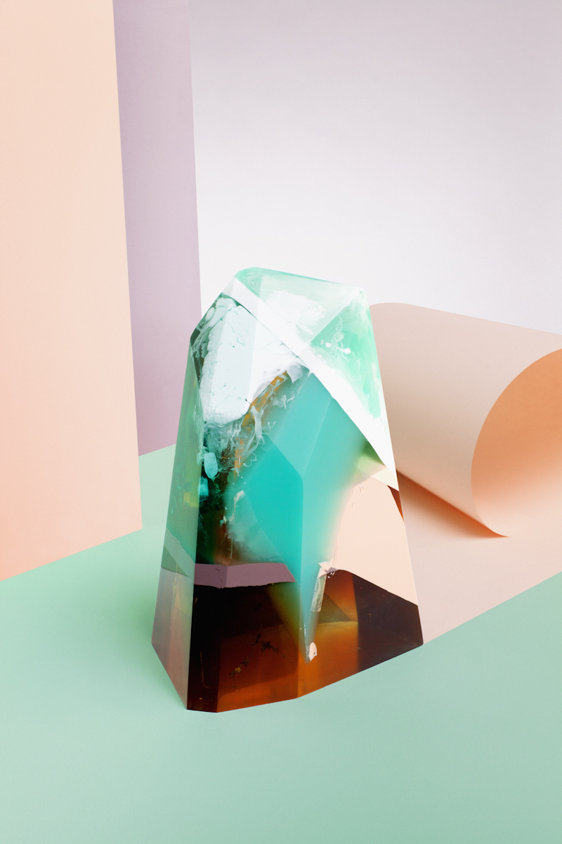 Amber resin sculpture by Zuza Mengham for Laboratory Perfumes. Image: Ilka & Franz