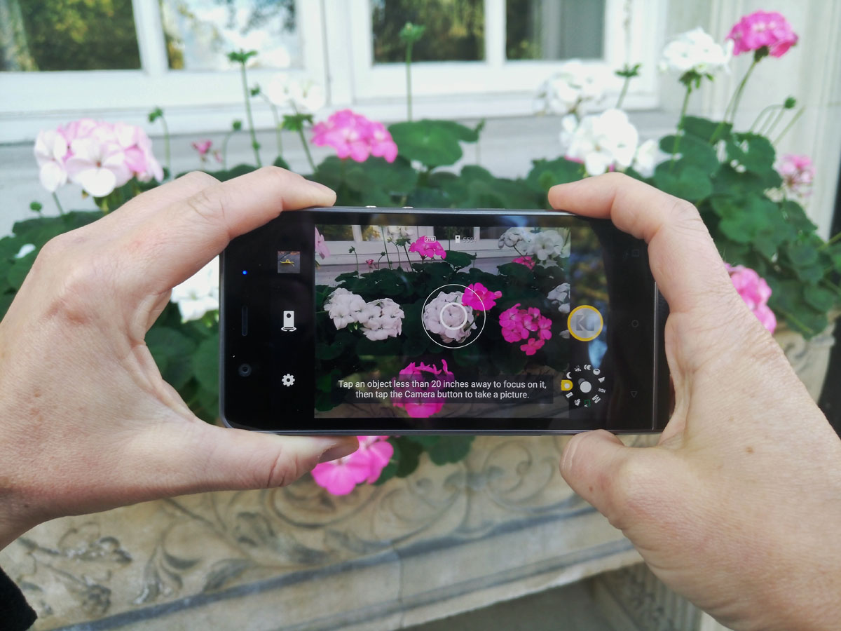 The Ektra camera in bokeh mode, which captures two images with different focus points, simulating the blur of a wide aperture lens
