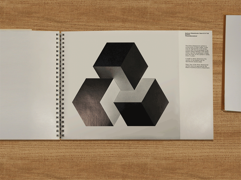 A symbol in Natwest's original 1968 brand guidelines inspired the company's updated logo. The cubes also formed the starting point for a series of graphic illustrations