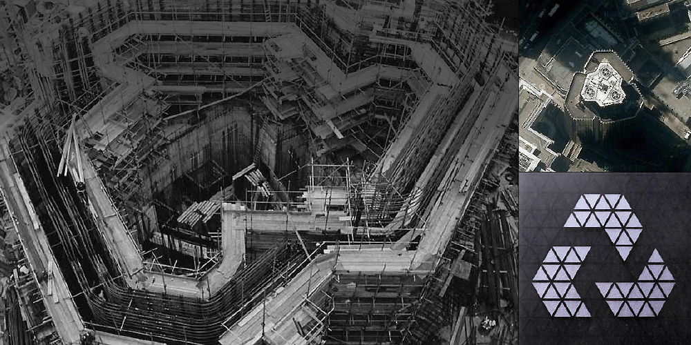 The NatWest tower - known as Tower 42 - under construction in the 1970s