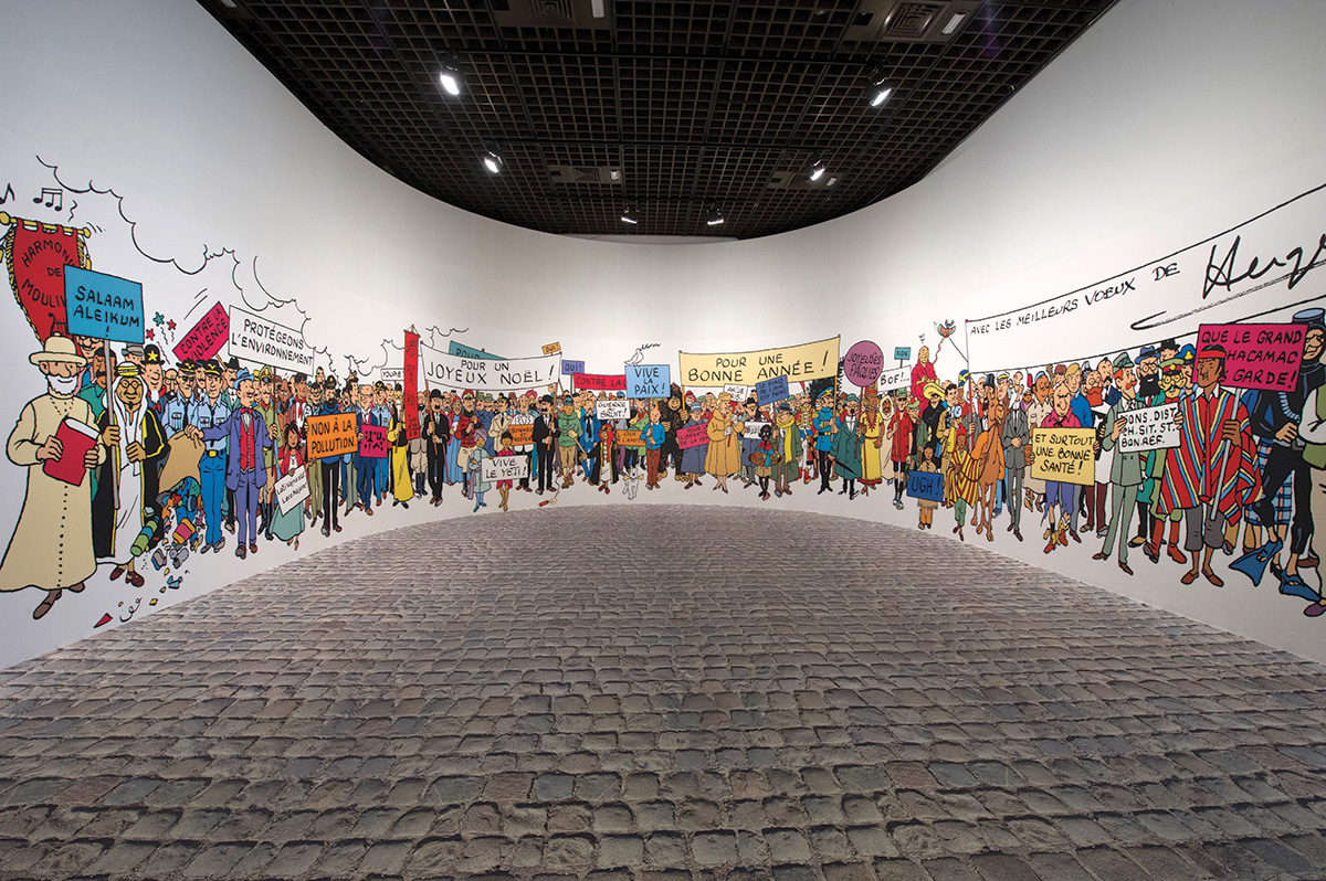 Inspiring messages from a host of cartoonist Hergé characters, as featured in the retrospective of his work at the Grand Palais in Paris