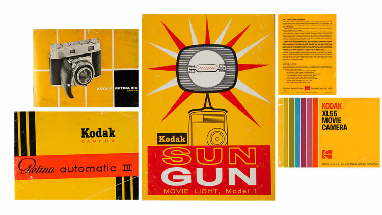Kodak's logos through the ages, and vintage marketing, via Work-Order (work-order.co)