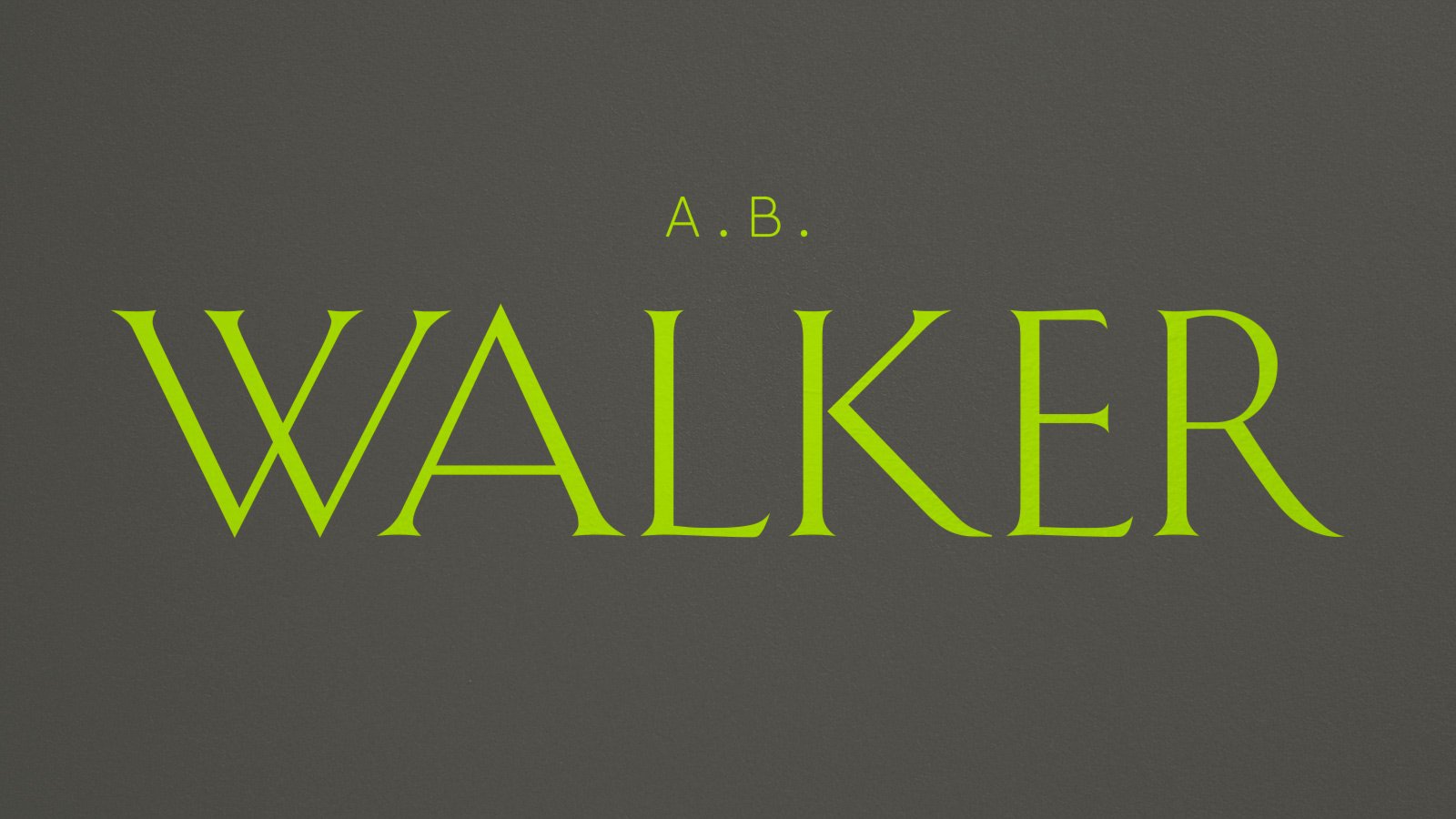 Funeral directors A.B. Walker's new logo features lettering based on an old sign found in its head offic in Reading