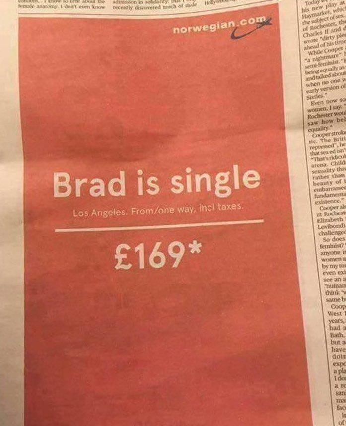 Norwegian Airlines ad